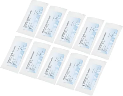 Immagine prodotto di 12 fili per esercitazioni di sutura, confezionati singolarmente, materiale di sutura in polipropilene per la chiusura di ferite, set per esercitazioni 3/0