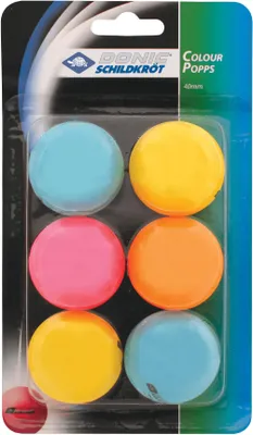 Image de Donic-Schildkröt balle de ping-pong COLOUR POPPS 6er blistercard