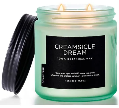 Produktbild von Duftkerze Orange Creamsicle 330g 70h Sojawachs 2 Dochte