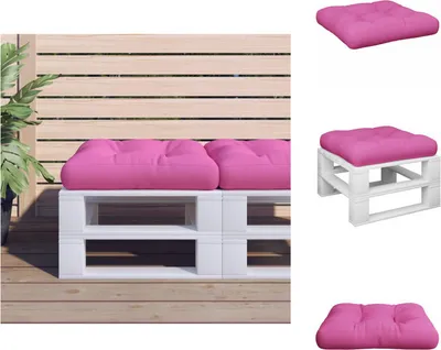 Produktbild von vidaXL Palettenkissen Rosa 50x50x12 cm Stoff -  Sitzpolster