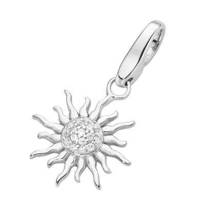 Produktbild von Charm Giorgio Martello Milano Sonne mit Zirkonia, Silber 925 Weiss Onesize