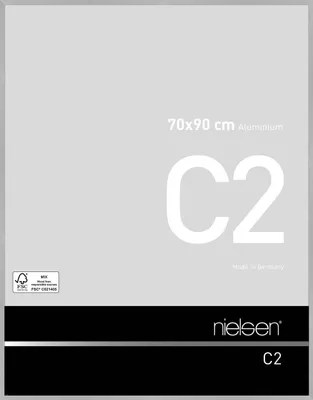 Produktbild von nielsen Aluminium Bilderrahmen C2, 70x90 cm, Struktur Silber Matt