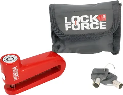 Produktbild von Diebstahlsicherung LOCKFORCE Bremsscheibenschloss Ø 7mm inkl. 2 Schlüsseln, rot