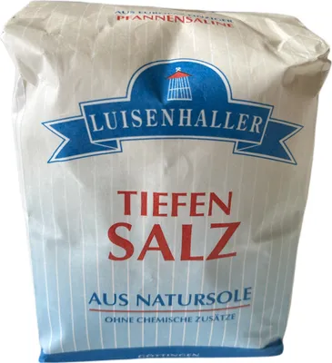 Produktbild von 1 kg Luisenhaller Tiefensalz "fein", Solesalz, Pfannensalz ,Speisesalz ohne Zusätze