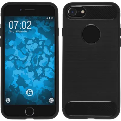 Produktbild von PhoneNatic Case kompatibel mit Apple iPhone 8 Plus - schwarz Silikon Hülle Ultimate Cover