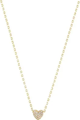 Produktbild von SuzanGold® Heartella Goldkette Damen | Halskette Damen Gold mit Herzanhänger & Zirkonia | 375 Echtgold | Handgefertigtes Design | Eleganter Gold Schmuck | Wasserfest & hypoallergen