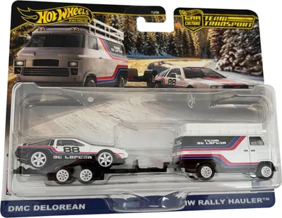 Obrázek produktu pro Hot Wheels Premium DMC DeLorean HW Rally Hauler, Team Transport, Car Culture, Mattel 78