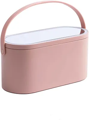 Produktbild von Verk 24342 Kosmetik-Organizer mit Spiegel, USB-LED, rosa