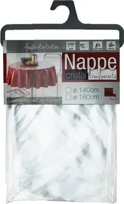 Produktbild von Nappe Cristal Uni Transparent 180 cm - 1710280, Tischdecke Kristall Runde, 180 cm, Transparent, Unifarben 15/100, Ohne