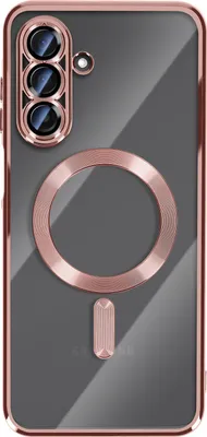 Immagine prodotto di Avizar, custodia compatibile con Galaxy A17 MagSafe con cornice cromata, rosa