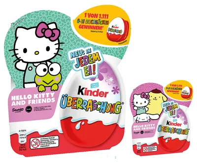 Produktbild von kinder Überraschung Rosa-Ei 'Hello Kitty and Friends' 4er