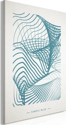 Produktbild von Italienischer Leinwand Leinwandbild - Simple Blue (1 Part) Vertical 20x30 cm Abstrakt a-A-0826-b-a