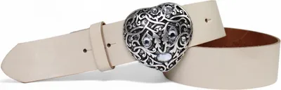 Produktbild von Ledergürtel Damen Echtleder 4 cm, Herz-Schnalle Strass funkelnd, FRONHOFER