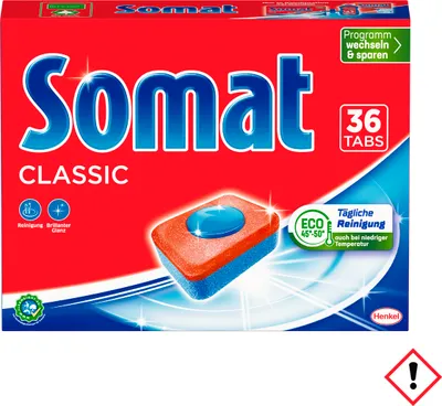 Produktbild von Somat Classic Spülmaschinen Tabs 36 Stück für eine kraftvolle Reinigung