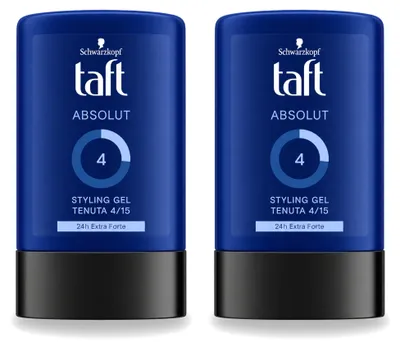 Zdjęcie produktu dla 2 opakowania żelu do włosów Schwarzkopf Taft Absolut dla mężczyzn - długotrwałe utrwalenie - 300 ml - zestaw ekonomiczny - 2 sztuki