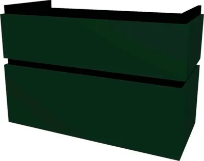 Produktbild von Devo Waschtischunterschrank mit 2 Schubladen Viva 2.0 BxHxT 97 x 66 x 44 cm conifer green supermatt