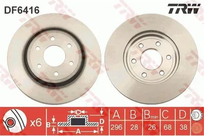 Produktbild von Bremsscheibe TRW DF6416