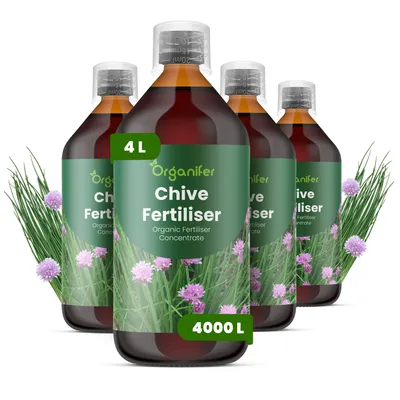 Obrázek produktu pro Pažítka Tekuté Hnojivo 4x1 L – 2-1-8 NPK – Pro Bylinky – Pro Aromatické Listy & Silný Růst – Podporuje Kořeny & Vitalitu – Organifer