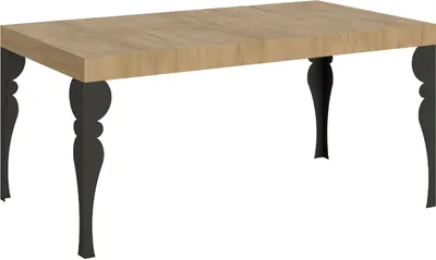 Produktbild von Ausziehbarer Tisch 90 x 120/224 cm, Gestell Paxon Premium Eiche Natur Anthrazit