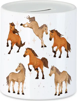 Produktbild von Pferd Spardose Pferde Hengst Stute Hobbie Pferdeflüsterer Pferdeliebhaber Reiten Spirit Reiterin Pony