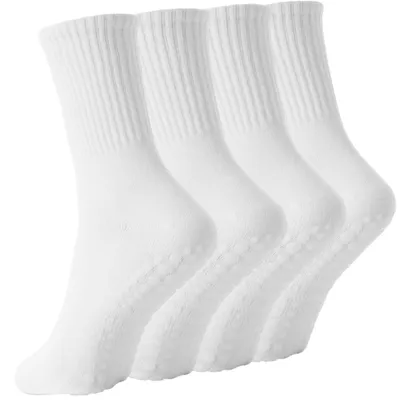 Imagen del producto de Calcetines Pilates antideslizantes para mujer, paquete de 4 pares, ideales para yoga y reformer