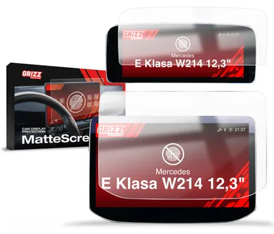 Obrázek produktu pro Matné sklo GrizzGlass CarDisplay Protection  Mercedes E Klasa W214 Widescreen (2023-2026) [2in1]