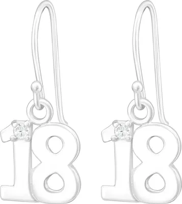 Produktbild von 925 Sterling Silber Ohrhaken Ohrhänger mit 18 und Zirkonia
