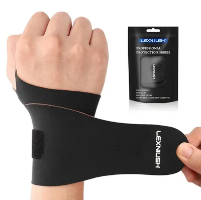 Imagen del producto de Muñequera ajustable, ligera, adaptable, para la mano izquierda y derecha, soporte para la muñeca para deportes