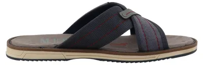 Image de Chaussures pour hommes Mustang, pantoufles, sandales, couleur bleue, style décontracté