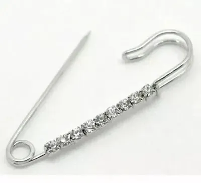 Produktbild von Sicherheitsnadel, Brosche Clips Pin Schmuck für Frauen – Silber, 6,5 x 1,9 cm