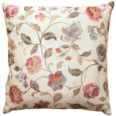 Produktbild von Kissen-Bezug bunte Blumen auf Jaquard Stoff 40x40 cm Baumwolle-Mix