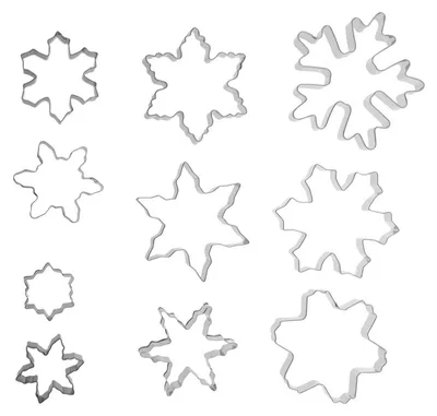 Produktbild von 10-teiliges Schneeflocken-Ausstechformen-Set, Mini-Ausstechformen aus Edelstahl zum Backen, perfekt für Kekse, Gebäck, Fondanttorten und andere n.