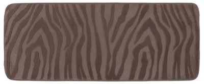 Productafbeelding van TENDANCE Badmat, badtapijt, 45 x 120 cm, douchemat, taupe, badmat met zebramotief