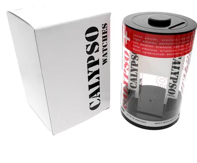 A product box and the product itself, which is packaged in a clear plastic container shaped like a battery.