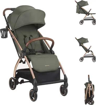 Produktbild von Kikkaboo Kinderwagen, Buggy Joy bis 22 kg, Rückenlehne verstellbar, faltbar grün