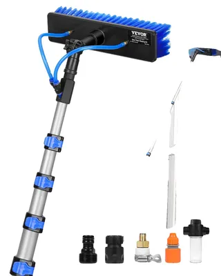 Obrázek produktu pro VEVOR teleskopický kartáč na mytí aut s teleskopickou rukojetí, teleskopická tyč 7,3 m, pro domácí a venkovní použití, solární panel pro karavany