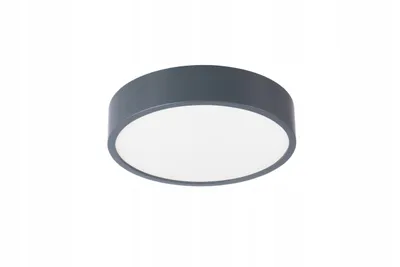 Produktbild von STOLARNIA PIKA Schlafzimmerlampe - Runde Holz Deckenlapme Anthrazit 2xE27 (∅37 cm) - Modern Grau Deckenleuchte für, Wohnzimmer, Flur, Küche - LEJA