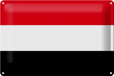 Produktbild von Blechschild Flagge Jemen 30x20cm Flag of Yemen