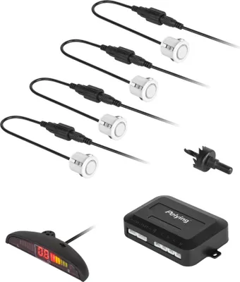 Obrázok produktu pre Peiying PY0104W Parkovací asistent 4 senzory, LED displej, biely