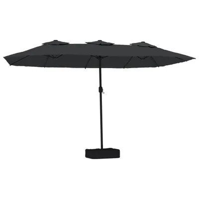 Produktbild von vidaXL Doppel-Sonnenschirm Schwarz 449x265 cm