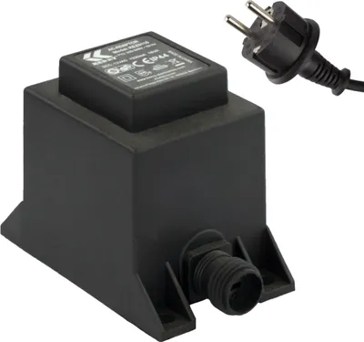 Produktbild von Netzteil 16 Watt IP44, LED-Trafo, Transformator 230V auf 12V, Netzkabel 2-Pin-Stecker, Netzstecker 2 Polig, 12V Adapter, Netzteil-Adapter, Netzgerät, Netzadapter, Niederspannung für LED-Lichterketten