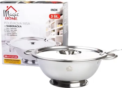 Produktbild von Schüssel MagicHome, Suppe mit Schöpfkelle, 3000 ml, Terrine, Edelstahl