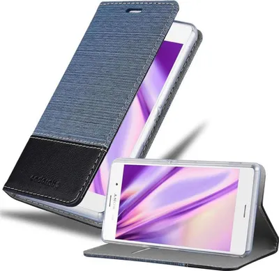 Produktbild von Cadorabo Hülle für Sony Xperia Z3 Schutzhülle in Blau Handy Hülle Etui Book Case Cover