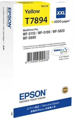 Zdjęcie produktu dla Wkłady atramentowe Epson T7894 Żółty XXL (34,2 ml)