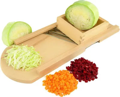 Produktbild von Krauthobel aus Holz 57 cm – Gemüsehobel für Kohl und Gemüse
