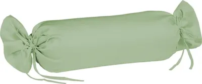 Produktbild von sleepling – Satin Kissenbezug, Nackenrolle, 100% seidig weiche Baumwolle, 15x40 cm, jadegrün