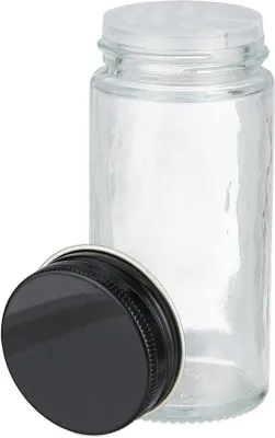 Produktbild von Famanu Gewürzgläser Set 16-teilig mit Streueinsatz - Transparent/Schwarz
