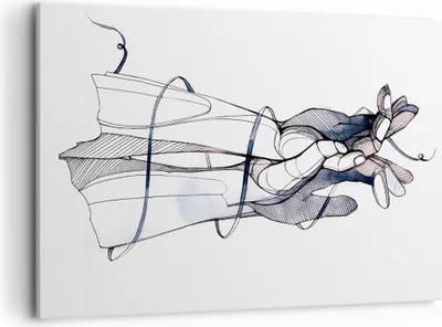 Produktbild von Bild auf Leinwand - Leinwandbild - Einteilig - Hände Surrealismus Grafik - 120x80cm - Wand Bild - Wanddeko - Wandbilder - Leinwanddruck - Bilder - Wanddekoration - Leinwand bilder - AA120x80-4447