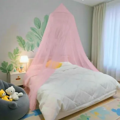 Produktbild von Betthimmel Moskitonetz, Betthimmel für Mädchen Zimmer Dekoration - Insektenschutz hängende Baldachin für Erwachsene, Babys, Camping im Freien, Pink
