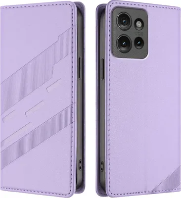 Obrázek produktu pro Pouzdro pro Motorola Edge 50,Polyuretankožené peněženkové pouzdro s přihrádkou na karty a funkcí stojánku Violett